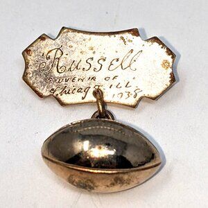 1938 Chicago Cardinals Vintage Football Sweetheart Brooch Gold Filled Engraved
